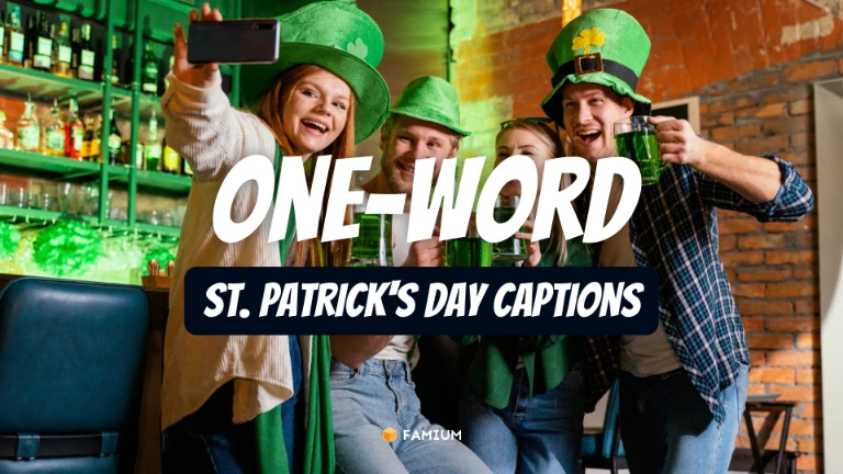 One Word St. Patrick's Day Captions for Instagram